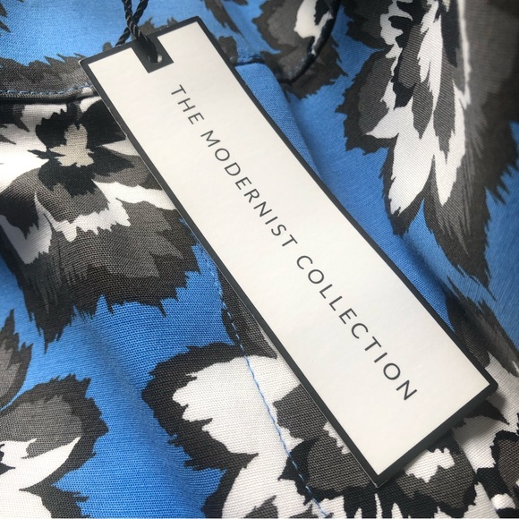 Lane Bryant Lena Modernist Blue Floral Ankle Pant Stretch Cotton Blend Sz 14 NWT - Picture 14 of 16